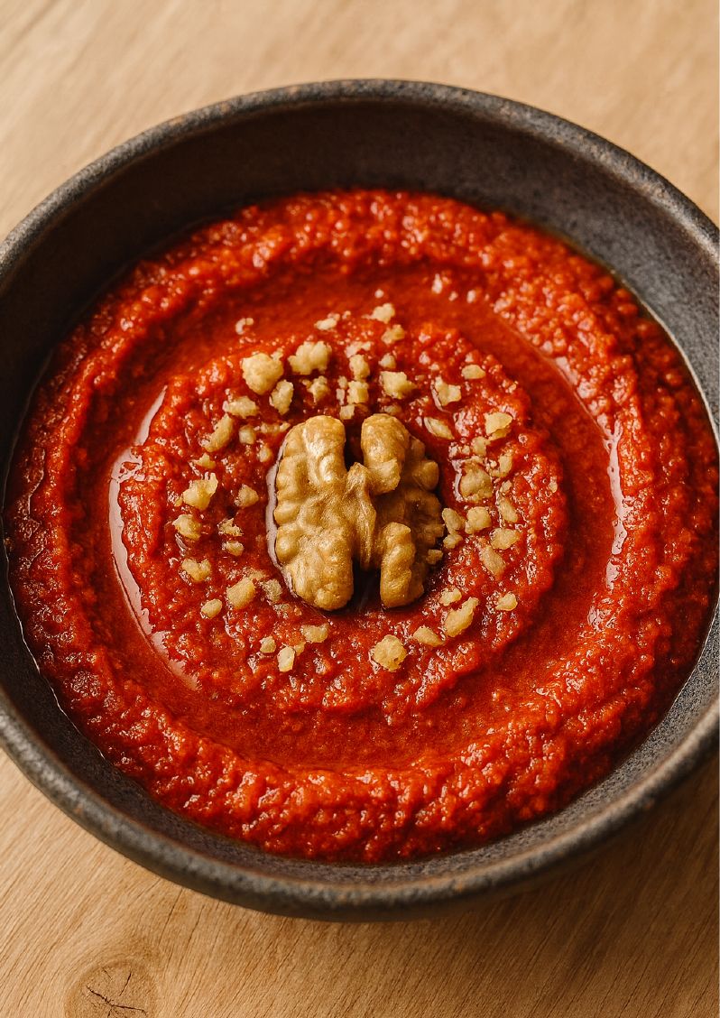 Sample page from the book: Red pepper spread: the photo